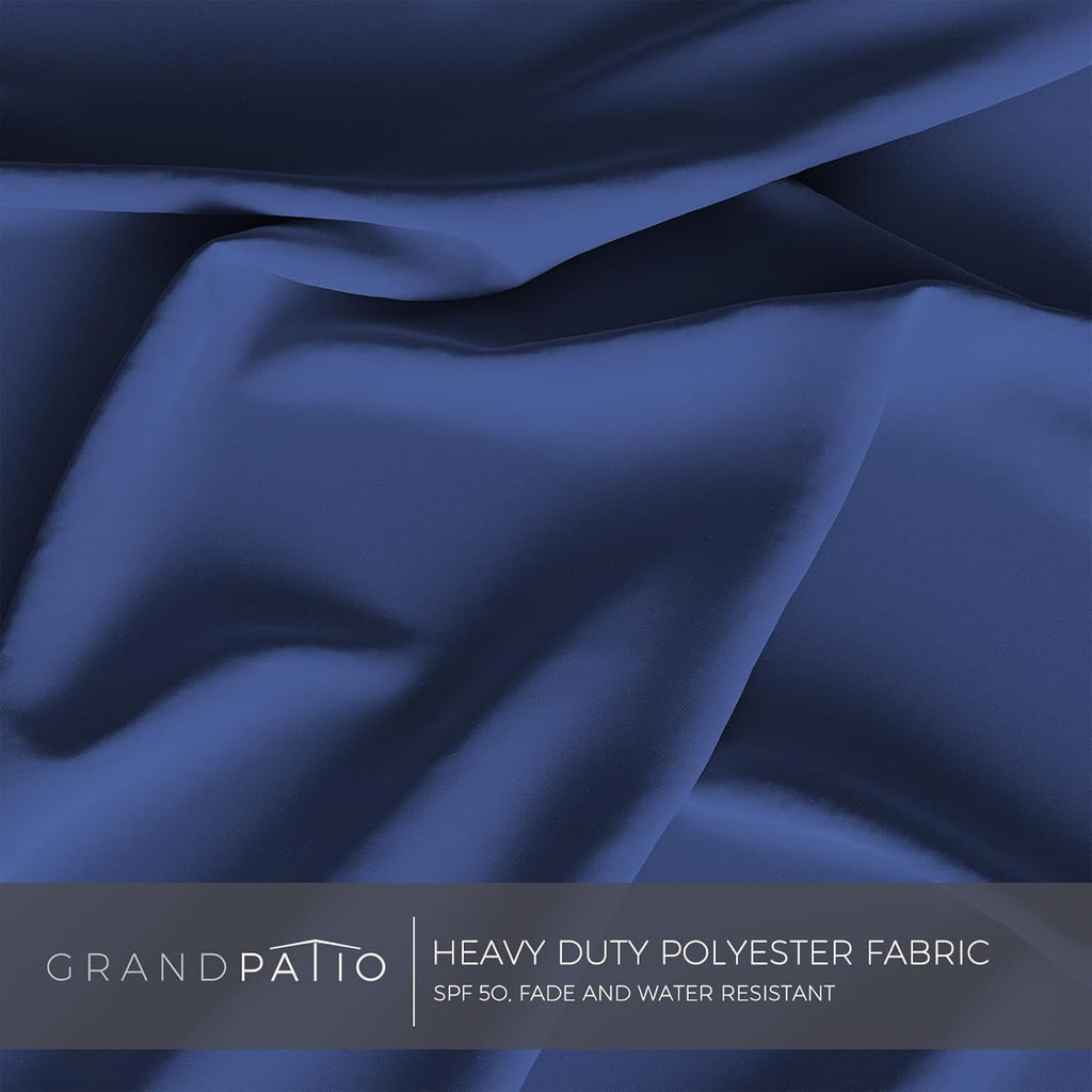 GRANDPATIO 12 ft Deluxe Aluminium Patio Umbrella with Base, Large Offset Outdoor Umbrella, Navy Blue