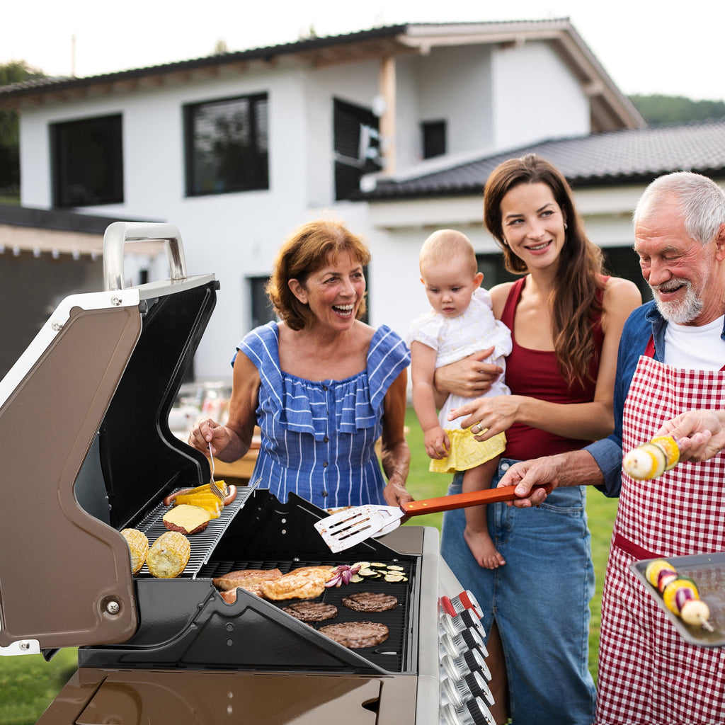 Royal Gourmet 6-Burner GA6402C BBQ Gas Grill with Sear Burner and Side Burner, 74,000 BTU