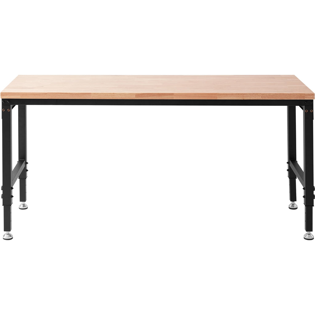 KFFKFF Movable Workstation, 72 L X 25 W, Equipped with Universal Casters, Adjustable Heights from 28-39.5, Can Bear Up to 3000 LBS, Comes with Power Sockets